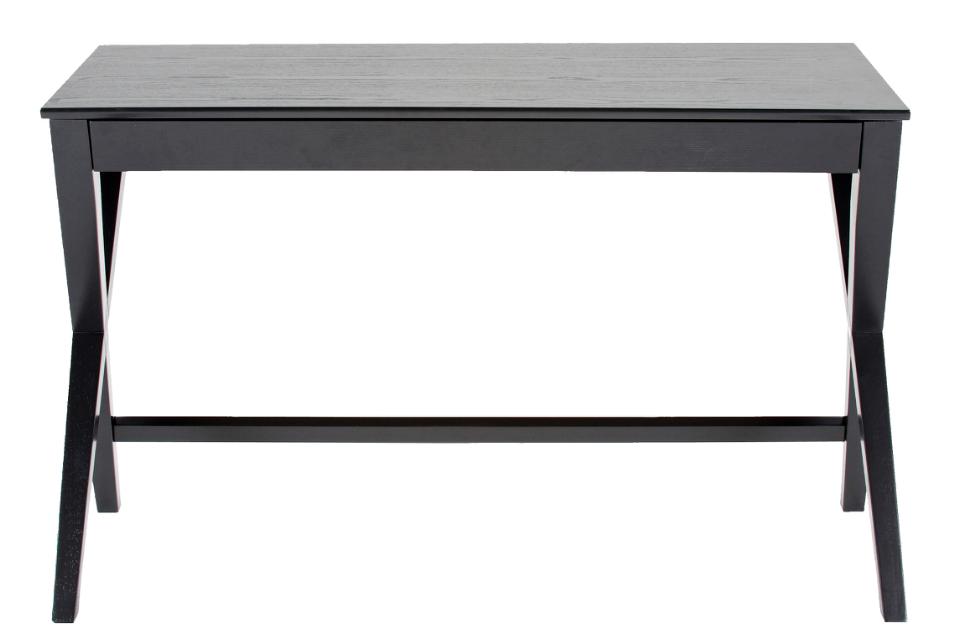 Writex Black Office Desk Bureau With Large Top And Drawer 120x60cm