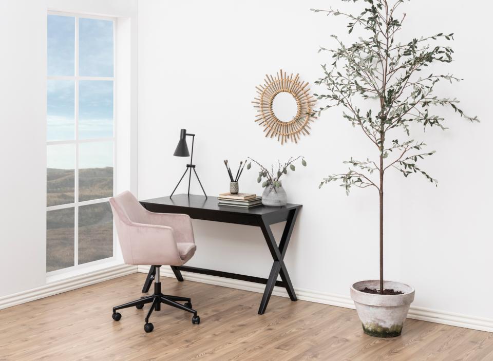 Writex Black Office Desk Bureau With Large Top And Drawer 120x60cm