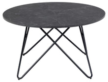 Load image into Gallery viewer, Wyre Round Coffee Table With Marble Melamine Top And Metal Base 80cm
