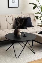 Load image into Gallery viewer, Wyre Round Coffee Table With Marble Melamine Top And Metal Base 80cm
