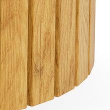 Load image into Gallery viewer, Yale Lamella Designer Round Oak Coffee Table 80cm
