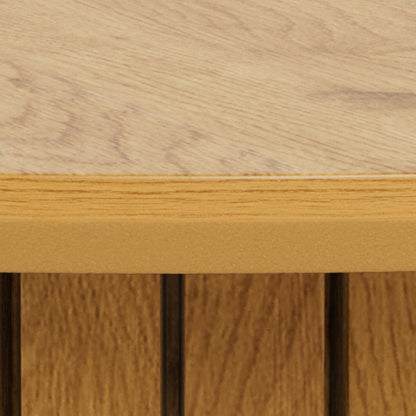 Yale Lamella Designer Round Oak Coffee Table 80cm