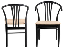 Load image into Gallery viewer, High Quality York Plaited Paper Rope Seat Crafted From Solid Birchwood Set Of 2 Chairs
