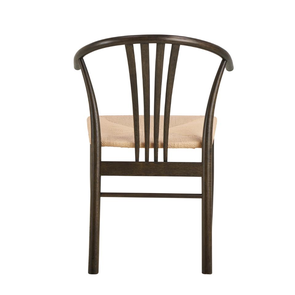 York Oak Dining Chair With Armrest And White Paper Plaits Set Of 2 Chairs