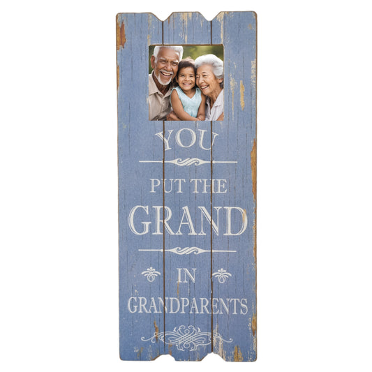 Photo Frame Wall Art, 'You Put The Grand In Grandparents' Stylish Unique Gift Decor Glass