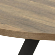 Load image into Gallery viewer, Zalida Extendable Round Dark Oak Dining Table 120 Diameter Extending to 210x120cm
