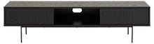 Load image into Gallery viewer, Angus Large TV Cabinet Unit With 2 Sliding Doors In Black 180x40x45cm
