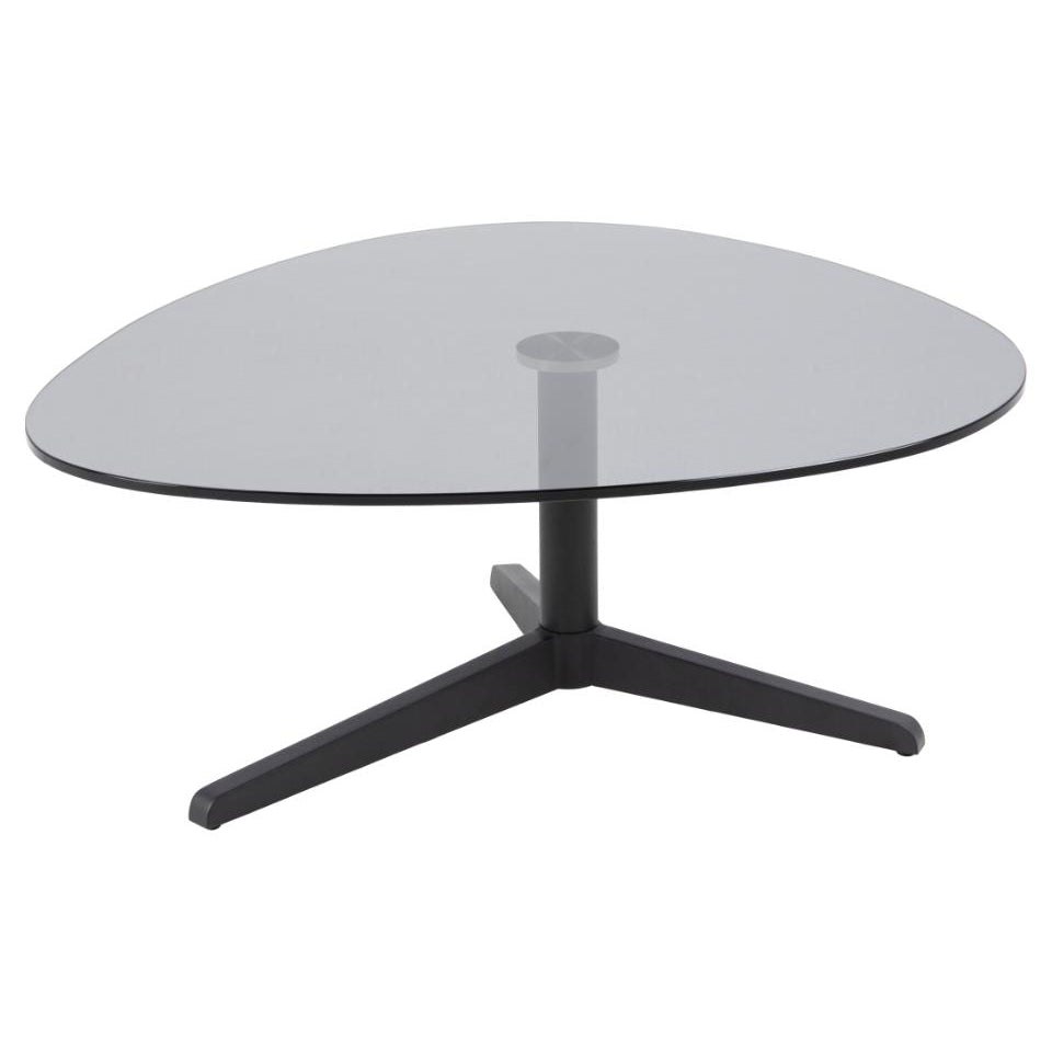 Barnsley Smoked Glass Designer Coffee Table Plectrum Shape 84x77x34cm