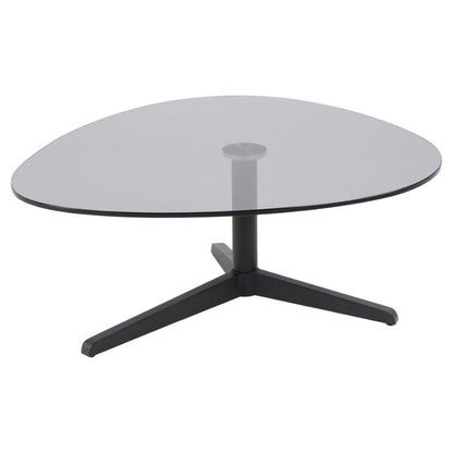 Barnsley Smoked Glass Designer Coffee Table Plectrum Shape 84x77x34cm