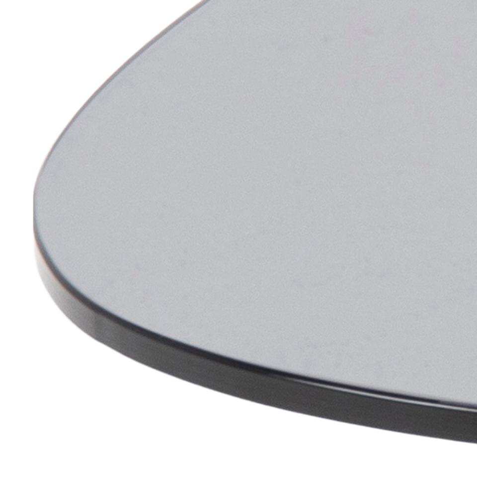 Barnsley Smoked Glass Designer Coffee Table Plectrum Shape 84x77x34cm