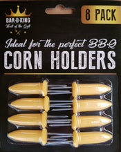 Load image into Gallery viewer, 8pk Corn On The Cob Skewers Sweetcorn Holders BBQ Prongs Spikes Party Food Tool
