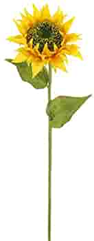 Large Silk Sunflower Long Stem Quality Artificial Flowers In Yellow or Orange