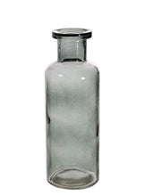 Load image into Gallery viewer, Slender Glass Funnel Neck Vase 22cm Charcoal Or Wine
