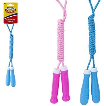 Value Plastic Handle Skipping Rope 220cm 7' 3" approx length Adjustable Lightweight
