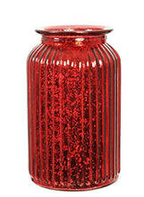Load image into Gallery viewer, Tall Ribbed Splatter Design Vase In Red, Silver Or Gold
