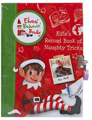 Elf Diary, Blank Hardback Lockable Diary Personal Journal for Writing Down Naughty Tricks From Elves Behaving Badly