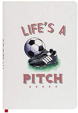 Load image into Gallery viewer, A5 Novelty Design Hardback Football Notebook - Life&#39;s A Pitch
