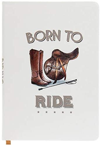 A5 Novelty Design Hardback Horse Riding Notebook - Born to Ride