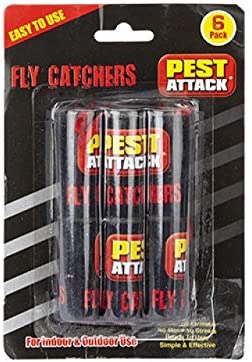 Sticky Fly Paper Rolls, 6 Pack Of Fly And Bug Catchers