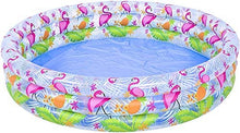 Load image into Gallery viewer, Pink Flamingo Paddling Pool 3 Ring 120cm Round Inflatable Splash Play Pool Ball Pit Pen
