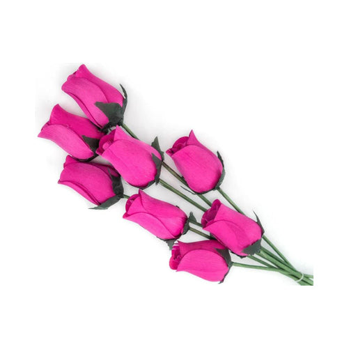 100 Wooden Roses In Many Colours - 100 Single Rose Stems For Creating Bouquets or Displays In Craft Projects and More