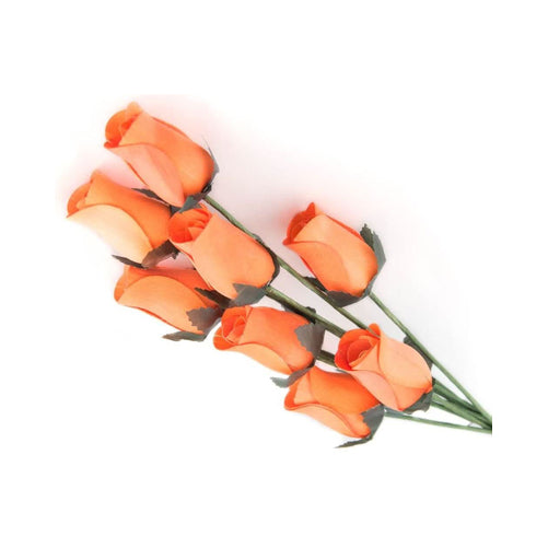 100 Wooden Roses In Many Colours - 100 Single Rose Stems For Creating Bouquets or Displays In Craft Projects and More