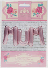 Load image into Gallery viewer, Pink Mum Balloon Mothers Day, Birthday Or Special Occasions, Large Self Inflate With Straw And Ribbon
