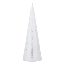 Load image into Gallery viewer, Elegant Advent Christmas Countdown Candle, 15cm Cone Shape in Red, Ivory, Or White
