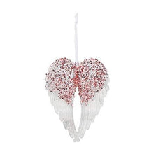 Load image into Gallery viewer, Pretty Angel Wings Sequin Detail, Glass Look Acrylic Hanging Decoration Red, Gold, Blue, Silver, Rose Gold or Blush Pink
