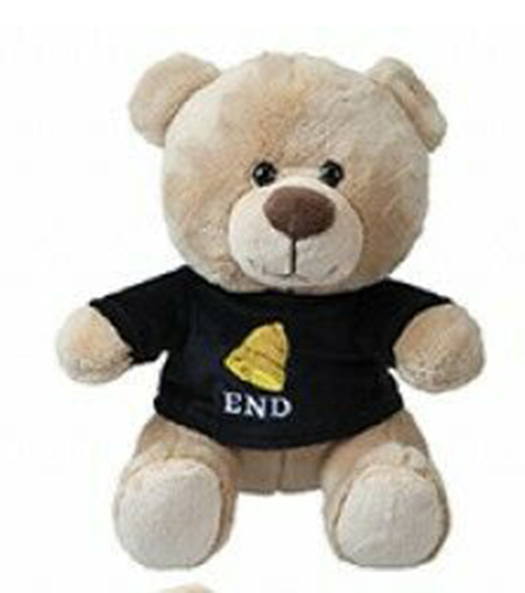 Adult Bad Manners Bear with Rude Slogan T shirt. 25cm Cute Teddy Bear with Naughty Words