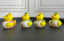 Load image into Gallery viewer, Cheerleader Ducks, Set of 4 Rubber Ducks With 4 Bright Cheer Uniforms. &#39;Cheerleader Ducks&#39; from Ducks in Disguise
