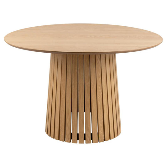 Christo Lamella Round Oak Dining Table Spacious 120cm Top