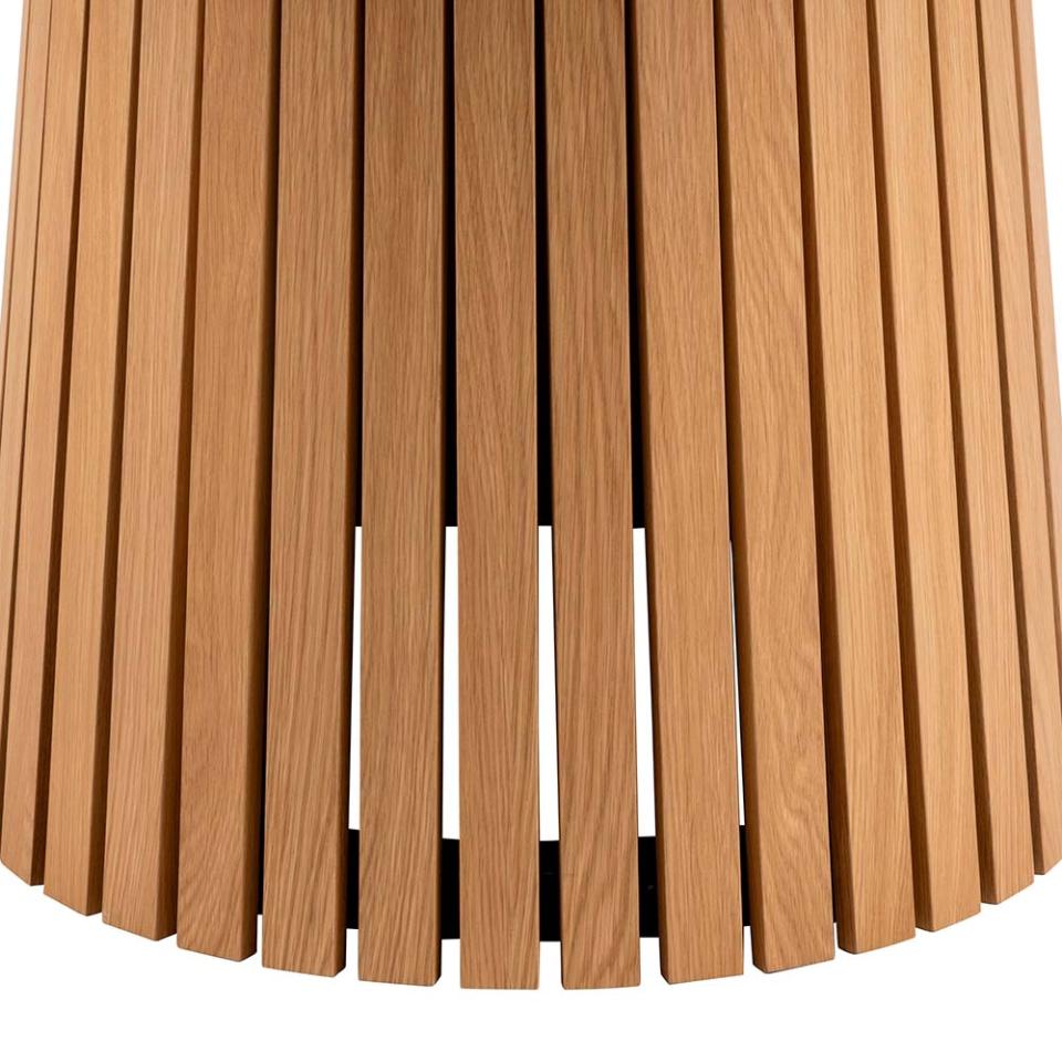 Christo Lamella Round Oak Dining Table Spacious 120cm Top