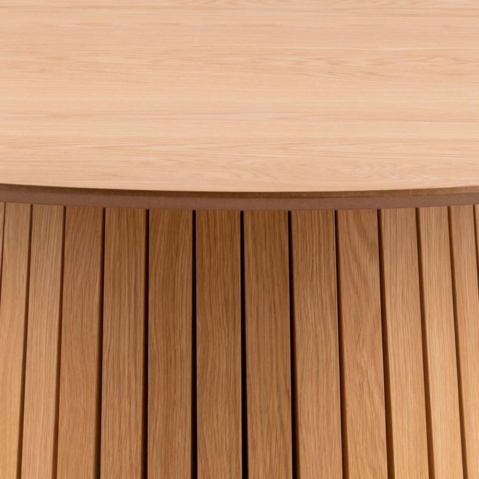 Christo Lamella Round Oak Dining Table Spacious 120cm Top