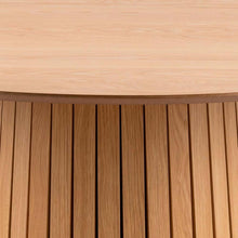 Load image into Gallery viewer, Christo Lamella Round Oak Dining Table, Spacious 120cm
