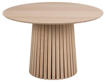 Load image into Gallery viewer, Christo Lamella Round White Oak Dining Table, Spacious 120cm
