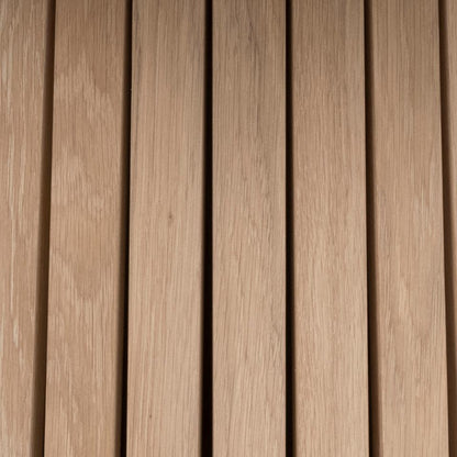Christo Lamella Round White Oak Dining Table Spacious 120cm Top