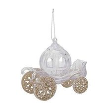 Load image into Gallery viewer, Fairy tale Princess Carriage Hanging Decoration In Blue, Rose gold, Champagne Gold, or Silver

