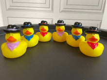 Load image into Gallery viewer, Cowboy Ducks, Set of 6 Rubber Rodeo Cowboy Ducks. &#39;Cowboy Ducks&#39; from Ducks in Disguise
