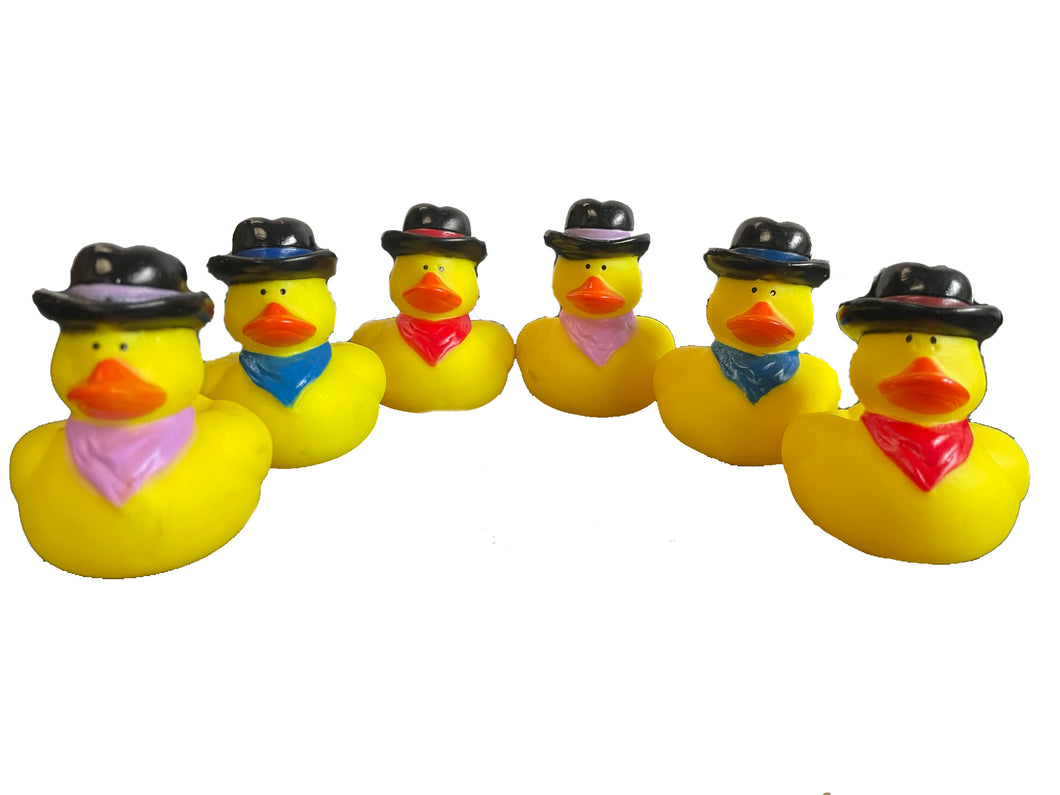 Cowboy Ducks, Set of 6 Rubber Rodeo Cowboy Ducks. 'Cowboy Ducks' from Ducks in Disguise