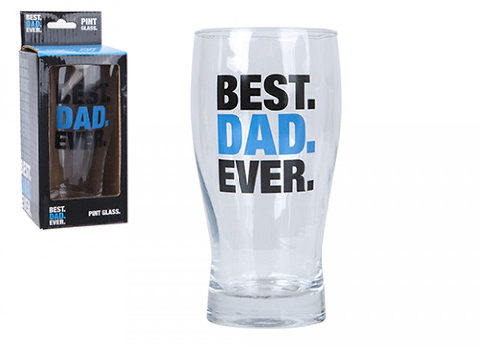 Best Dad Ever Tulip Shape Pint Glass Perfect for Any Beer 