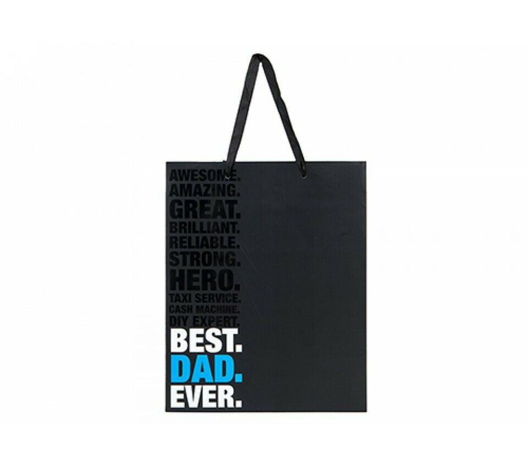 Best Dad Ever Luxury Range of Gift Bags - 3 Sizes - Fathers Day or Birthday Gift Wrap