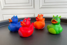 Load image into Gallery viewer, Dragon Ducks, Set of 4 Bright Fiery Dragon Rubber Ducks. &#39;Dragon Ducks&#39; from Ducks in Disguise

