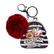 Load image into Gallery viewer, Santoro Gorjuss Finding My Way Clasp Purse with Red keyring Pom Pom
