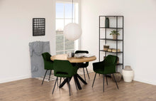 Load image into Gallery viewer, Heaven Round Wild Oak Dining Table 120cm Large Designer Furniture Solid Metal Base
