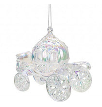 Load image into Gallery viewer, Iridescent Shimmer Fairytale Princess Carriage Hanging Christmas Decoration Magical Fairy Tale Themed Xmas Tree Pendant
