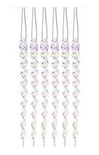 Load image into Gallery viewer, Iridescent Shimmer Icicles Hanging Christmas Decoration Xmas Tree Pendants pack of 6
