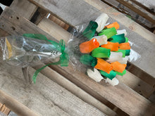 Load image into Gallery viewer, Bouquet Of 24 Orange, Cream, and Green Wooden Roses - Irish Tricolour
