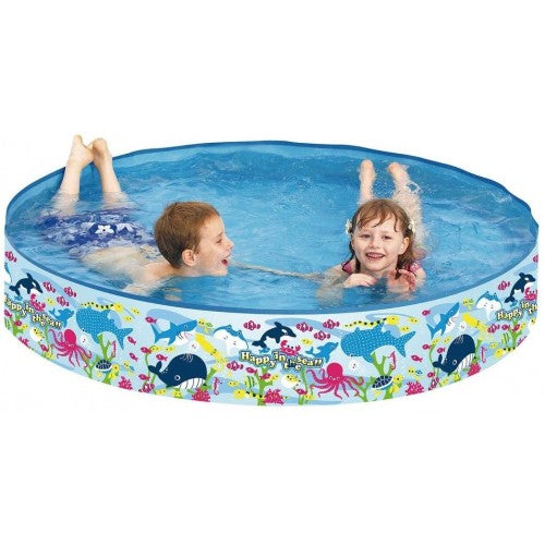 Rigid Wall Round Kids Paddling Pool No Need To Inflate Quick To Use Easy to Store 59 x 10