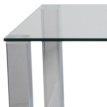 Load image into Gallery viewer, Kante Glass Top Dining Table With Stylish Chrome Legs, Choose From 2 Sizes 140cm Or 180cm
